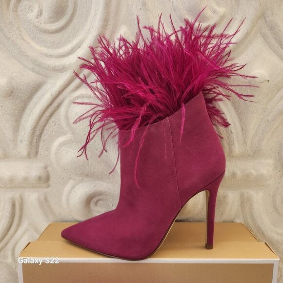 Michael Kors "Whitby" Fushia Booties. NIB. Size 5.5. Customer Return. - Picture 2 of 11